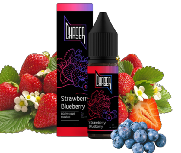 Chaser BLACK Strawberry Blueberry (Полуниця Чорниця) 15мл | Сольова рідина