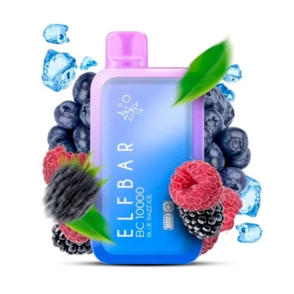Elf Bar 10000 Blue Razz Ice (Голубая Малина со Льдом) | Одноразовая электронная сигарета