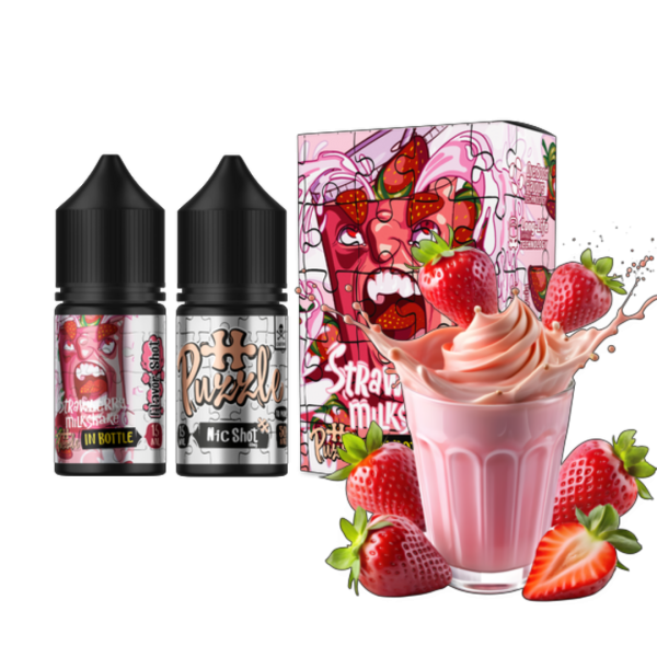 In Bottle Strawberry Milkshake 30мл (Клубничный Милкшейк) | Набор для самозaмеса (солевой никотин)