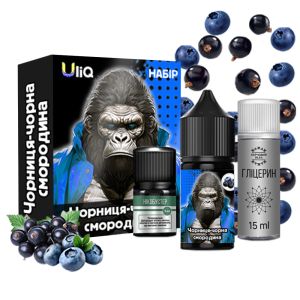 Uliq Черника Смородина 30мл | Набор для самозaмеса (солевой никотин)