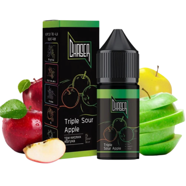 Chaser BLACK Triple Sour Apple 30мл (Потрійне Кисле Яблуко) | Сольова рідина