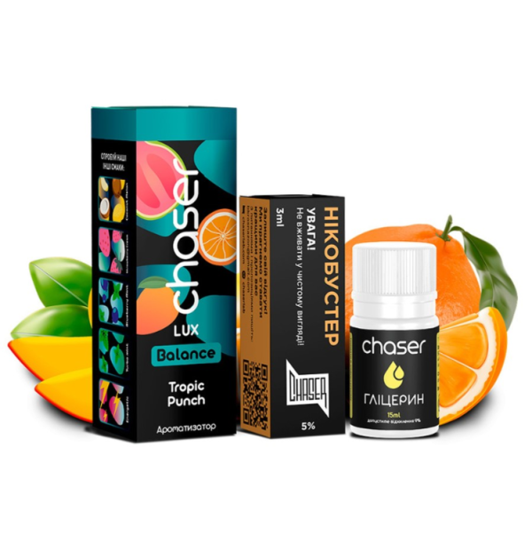 Chaser LUX Tropic Punch 30мл (Тропічний Пунш) | Набір для самозaмісу (сольовий нікотин)