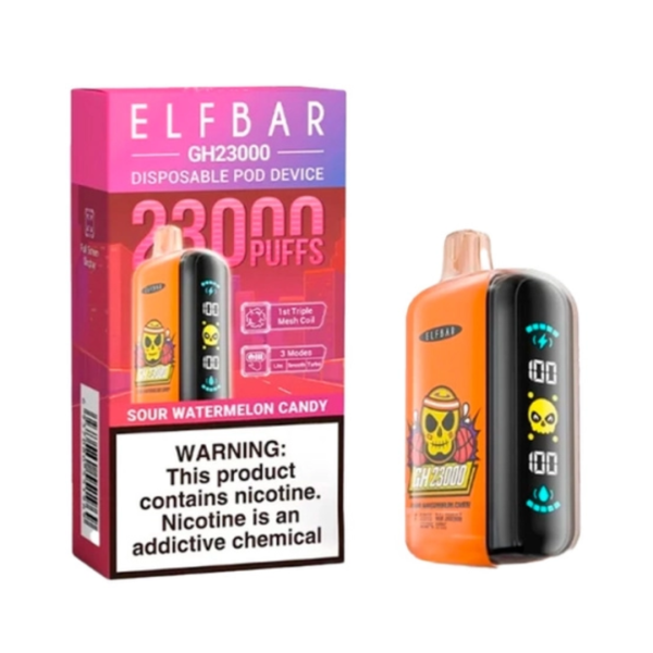Elf Bar 23000 Sour Watermelon Candy (Кислый Арбуз Конфета) | Одноразовая электронная сигарета