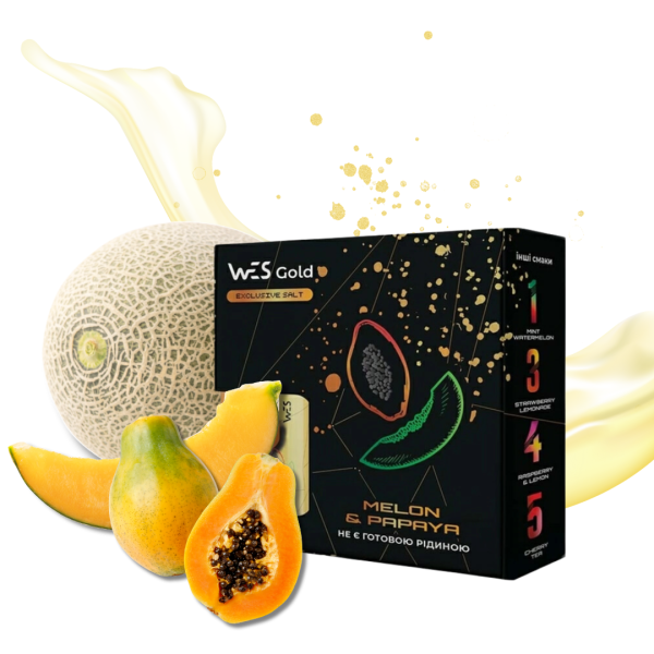 WES Gold Melon Papaya 30мл (Дыня Папайя) | Набор для самозaмеса (солевой никотин)