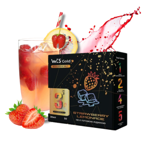 WES Gold Strawberry Lemonade 30мл (Полуничний Лимонад) | Набір для самозaмісу (сольовий нікотин)