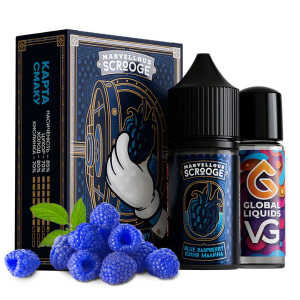Marvellous Scrooge Blue Raspberry 30мл (Блакитна Малина) | Набір для самозaмісу (сольовий нікотин)