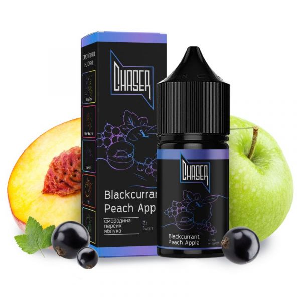 Chaser BLACK Blackcurrant Peach Apple 30мл (Смородина Персик Яблуко) | Сольова рідина