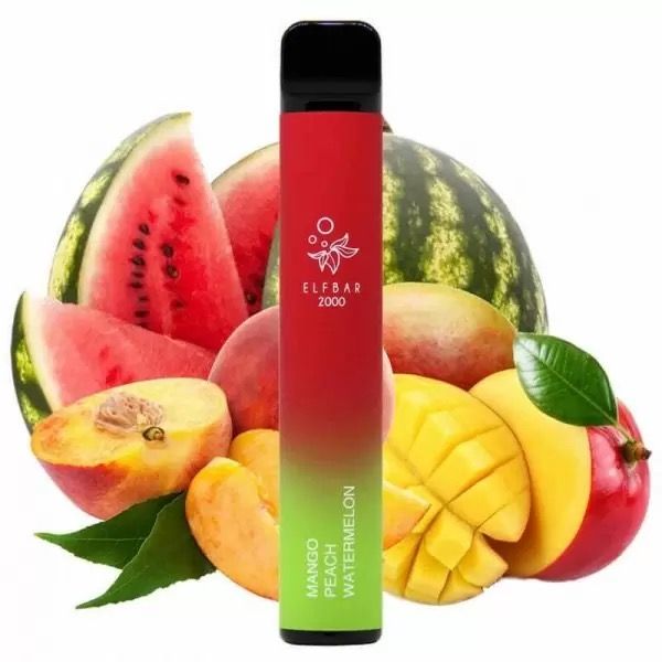 (Уцінка) Elf Bar 2000 Mango Peach Watermelon (Манго Персик Кавун) | Одноразова електронна сигарета