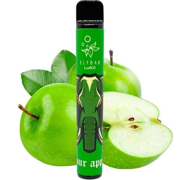 Elf Bar 800 Sour Apple (Кислое яблоко) | Одноразовая электронная сигарета