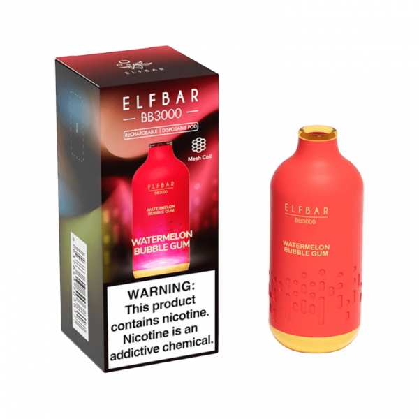 Elf Bar BB3000 Strawberry Watermelon Gum (Клубника Арбуз Жвачка) | Одноразовая электронная сигарета