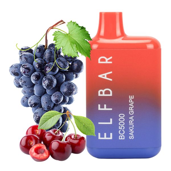 Elf Bar BC5000 Sakura Grape (Вишня Виноград) | Одноразовая электронная сигарета