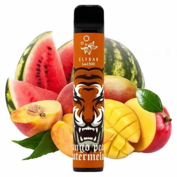 (Уцінка) Elf Bar 1500 Mango Peach Watermelon (Манго Персик Кавун) | Одноразова електронна сигарета