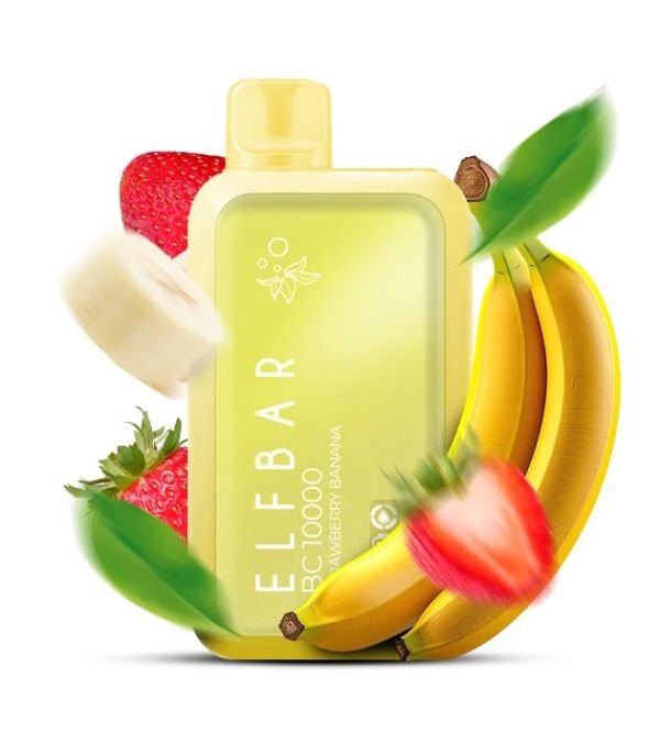 Elf Bar 10000 Strawberry Banana (Клубника Банан) | Одноразовая электронная сигарета