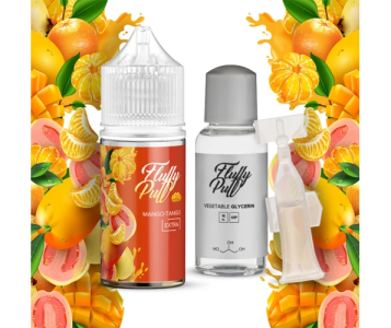 Fluffy Puff Mango Tango 30мл (Манго Гуава Мандарин) | Набор для самозaмеса (солевой никотин)