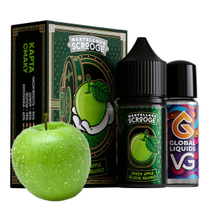 Marvellous Scrooge Green Apple 30мл (Зелене Яблуко) | Набір для самозaмісу (сольовий нікотин)