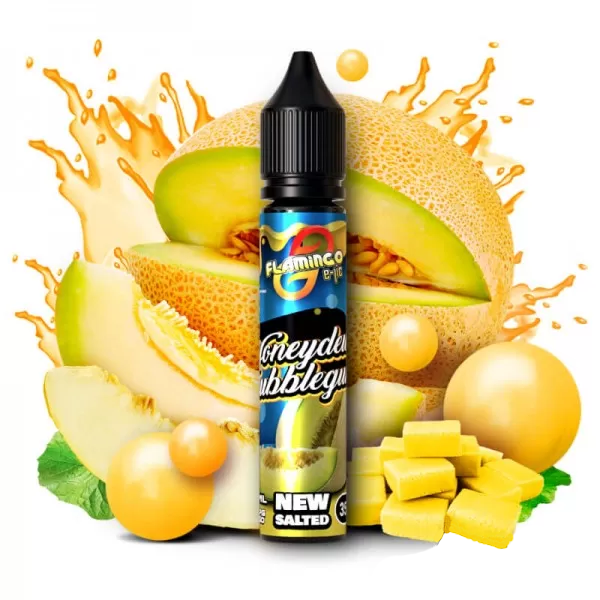 Flamingo New Salted Honeydew Bubblegum 30мл (Диня Жуйка) | Сольова рідина