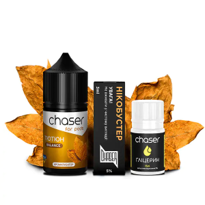 Chaser For Pods Tobacco 30мл (Табак) | Набор для самозамеса (солевой никотин)