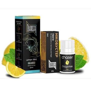 Chaser Black Lemon Mint 30мл (Лимон з М'ятою) | Набір для самозaмісу (сольовий нікотин)