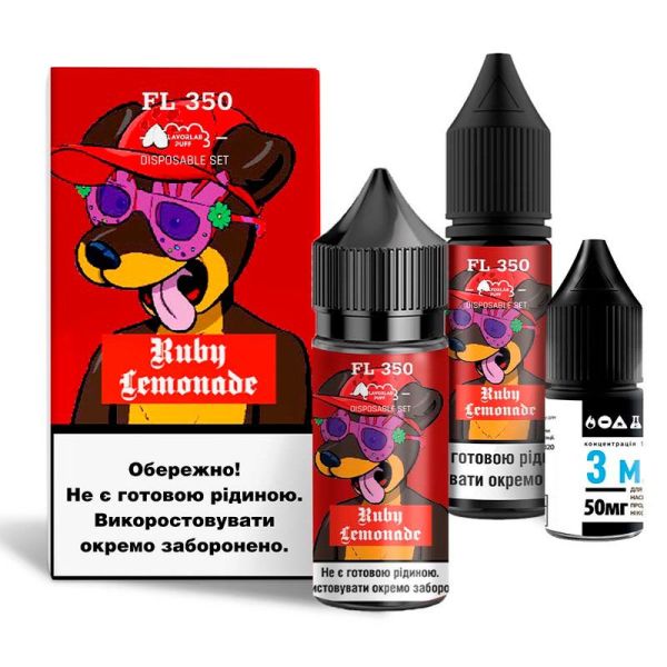 Flavorlab FL350 Ruby Lemonade 30мл (Фруктово-ягідний Лимонад) | Набір для самозaмісу (сольовий нікотин)