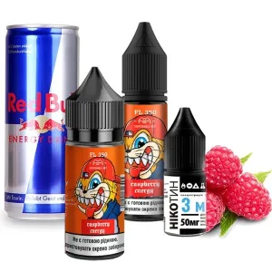 Flavorlab FL350 Raspberry Еnergy 30мл (Малиновий Енергетик) | Набір для самозaмісу (сольовий нікотин)