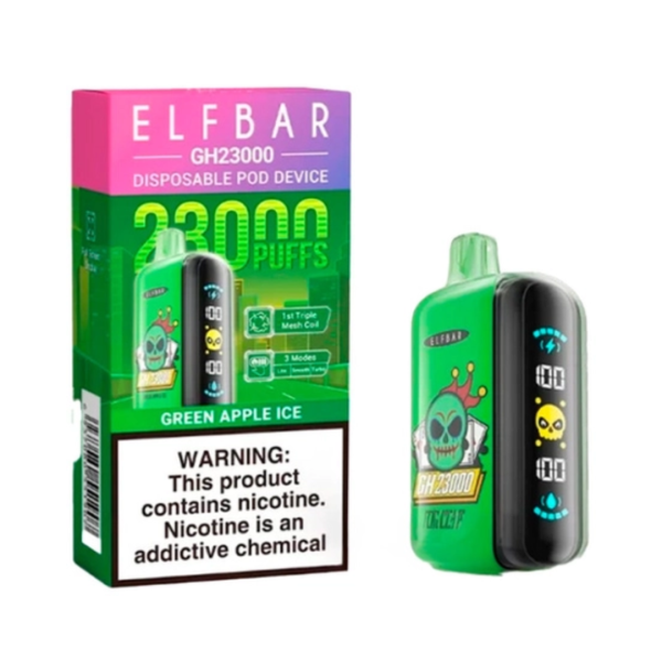 Elf Bar 23000 Green Apple Ice (Зеленое Яблоко со Льдом) | Одноразовая электронная сигарета