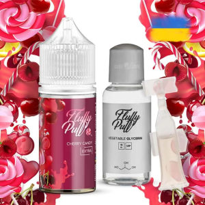 Fluffy Puff Cherry Candy 30мл (Вишнева Цукерка) | Набір для самозaмісу (сольовий нікотин)