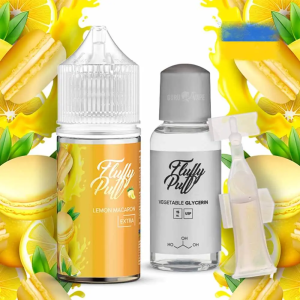 Fluffy Puff Lemon Macaron 30мл (Лимонный Макарун) | Набор для самозaмеса (солевой никотин)