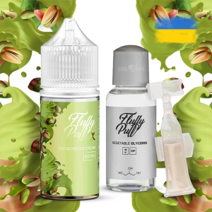 Fluffy Puff Pistachio Ice Cream 30мл (Фісташкове Морозиво) | Набір для самозaмісу (сольовий нікотин)