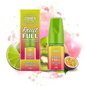 Dinner Lady Fruit Full Ківі Лайм Маракуя 30мл | Набір для самозaмісу (сольовий нікотин)