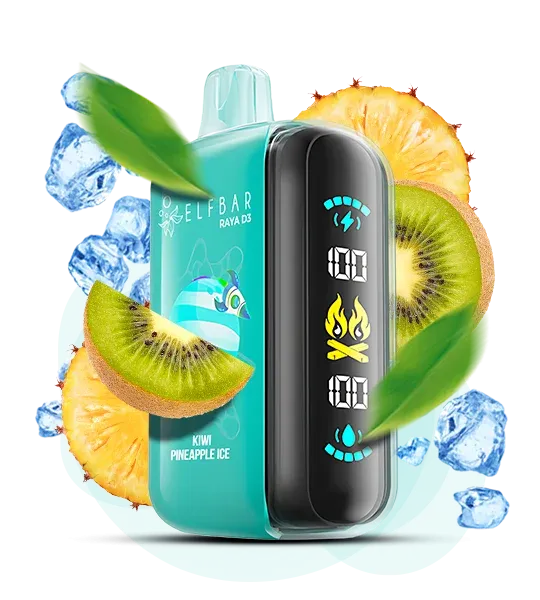 Elf Bar Raya D3 25000 Kiwi Pineapple Ice (Ківі Ананас Лід) | Одноразова електронна сигарета