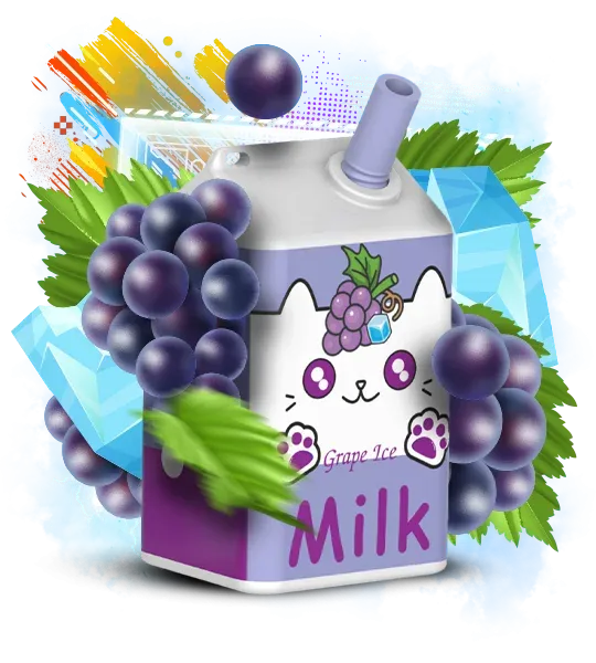 Lavie Milk 7000 Grape Ice (Виноград з Холодком) | Одноразова електронна сигарета