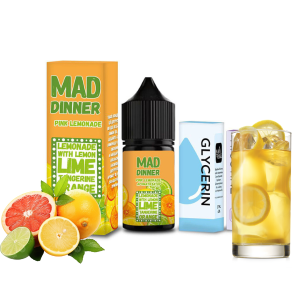 Mad Dinner Salt Pink Lemonade 30мл (Рожевий Лимонад) | Набір для самозaмісу (сольовий нікотин)