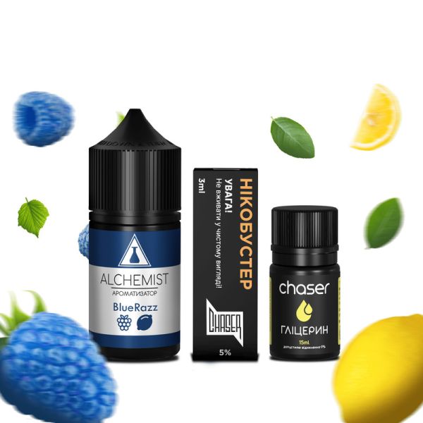 Alchemist Blue Razz 30мл (Чорничний Лимонад) | Набір для самозамісу (сольовий нікотин)