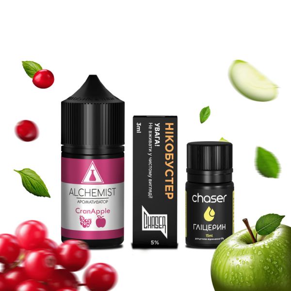 Alchemist Cran Apple 30мл (Журавлина Яблуко) | Набір для самозамісу (сольовий нікотин)