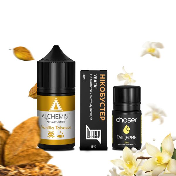 Alchemist Vanilla Tobacco 30мл (Тютюн Ваніль) | Набір для самозамісу (сольовий нікотин)