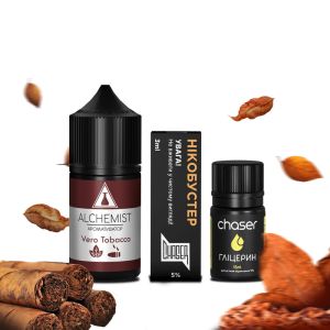 Alchemist Vero Tobacco 30мл (Тютюн) | Набір для самозамісу (сольовий нікотин)