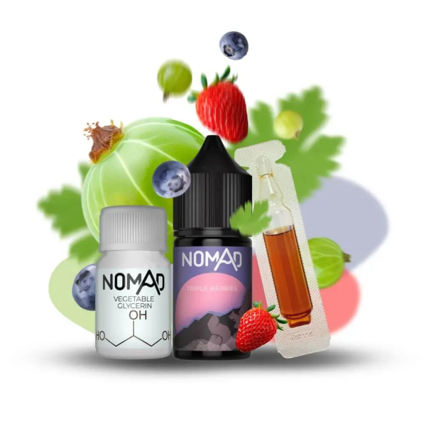 Nomad Triple berries (Ягоди) | Набір для самозамісу (сольовий нікотин)