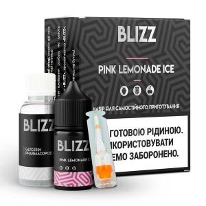 Blizz Pink Lemonade Ice 30мл (Малиновий Лимонад Лід) | Набір для самозaмісу (сольовий нікотин)
