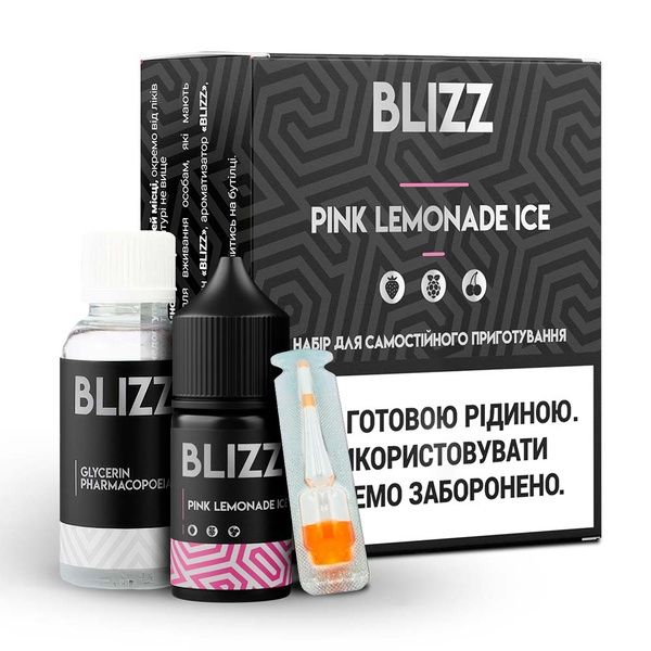 Blizz Pink Lemonade Ice 30мл (Малиновый Лимонад Лёд) | Набор для самозaмеса (солевой никотин)