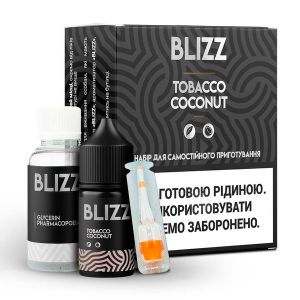 Blizz Tobacco Coconut 30мл (Тютюн Кокос) | Набір для самозaмісу (сольовий нікотин)
