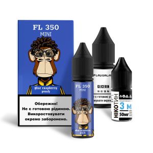 Flavorlab FL350 Mini Blue Raspberry Peach 15мл (Блакитна Малина Персик) | Набір для самозaмісу (сольовий нікотин)