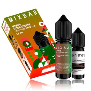 Mix Bar Grape Strawberry 15мл (Виноград Клубника) | Набор для самозaмеса (солевой никотин)