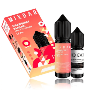 Mix Bar Strawberry Banana 15мл (Полуниця Банан) | Набір для самозaмісу (сольовий нікотин)