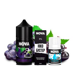Nova Blackcurrant Grape 30 мл (Смородина Виноград) | Набір для самозамісу (сольовий нікотин)
