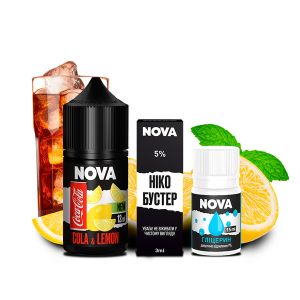 Nova Cola Lemon 30 мл (Кола з Лимоном) | Набір для самозамісу (сольовий нікотин)