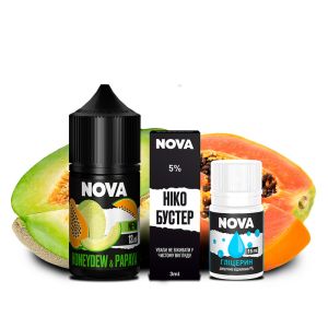 Nova Honeydew Papaya 30 мл (Диня Папайя) | Набір для самозамісу (сольовий нікотин)