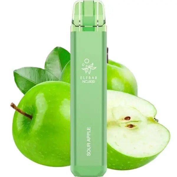Elf Bar 1800 Sour Apple (Кисле яблуко) | Одноразова електронна сигарета