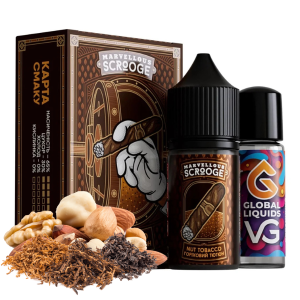 Marvellous Scrooge Nut Tobacco 30мл (Горіховий Тютюн) | Набір для самозaмісу (сольовий нікотин)