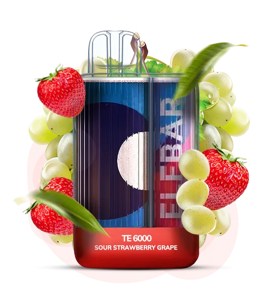Elf Bar TE6000 Sour Strawberry Grape (Кислая Клубника Виноград) | Одноразовая электронная сигарета