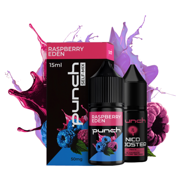 Punch Raspberry Eden 30мл (Малина Ежевика) | Набор для самозaмеса (солевой никотин)